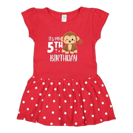 

Inktastic Monkey Its My 5th Birthday Gift Toddler Girl Dress