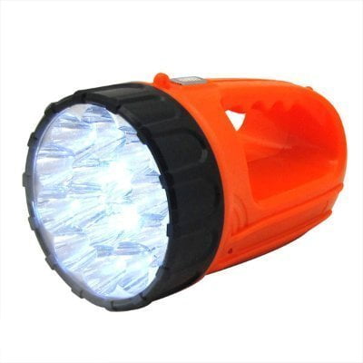 - 15 L.E.D. High Powered Rechargeable LED Flashlight Wall Socket Charging Flash Light Design (with Carry Sling)