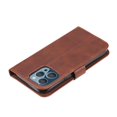 thumbnail image 6 of SaniMore Case for iPhone 14 Pro 6.1" 2022, Zipper Wallet Pocket Caed Slots Retro PU Leather Shockproof Drop-proof Flip Kickstand All-around Protective Shell For iPhone 14 Pro, Brown, 6 of 12