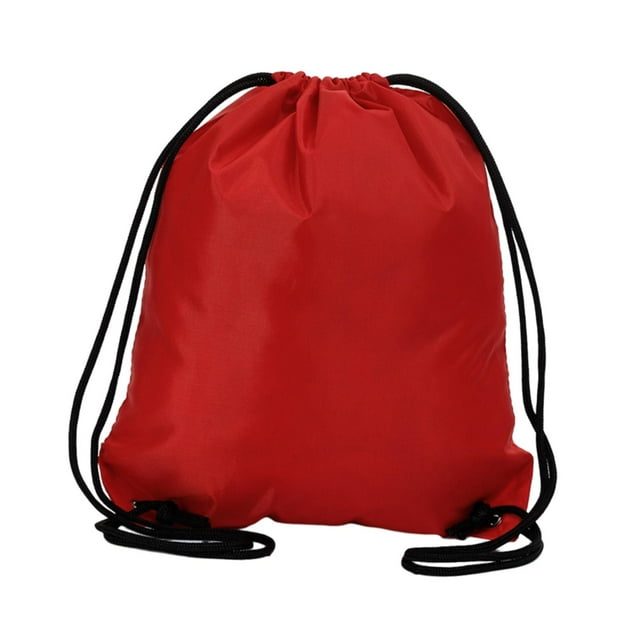 Sac à Cordon, Sac à Dos à Cordon, Sac de Jour Décontracté Grand Sac Sac de Sport Sac de Gym Sac à Dos pour Hommes, Enfants, Randonnée Plage Plein Air Rouge