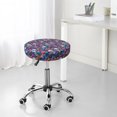 thumbnail image 7 of Pofeuu Skull Daisy Print Round Bar Stool Covers - Super Soft and Washable Elastic Stool Cushion Slipcover Easy Clean Velvet-13 inch, 7 of 7