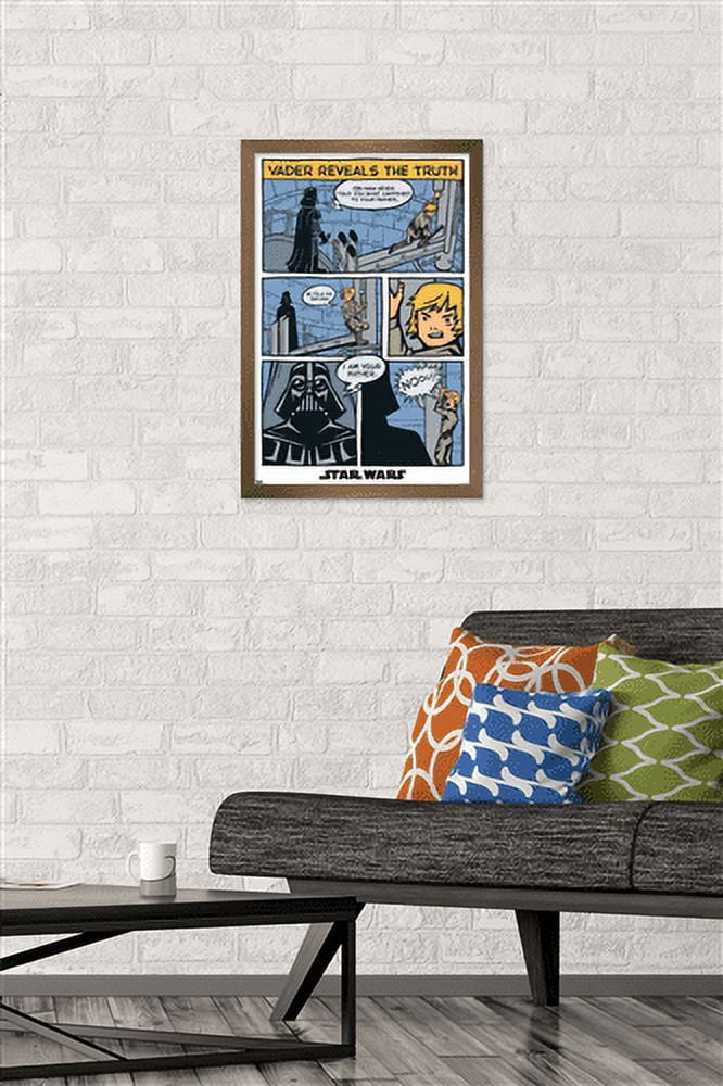 Star Wars: The Empire Strikes Back - Dual Panels Wall Poster, 14.725" x 22.375", Framed