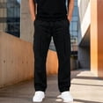 thumbnail image 5 of Ceisia Men Drawstring Multi Pocket Cargo Pants Solid Color Straight Leg Casual Long Trousers For Daily Outdoor Wear Gift, 5 of 6