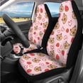 thumbnail image 2 of Binienty 14 PCS Car Seat Covers Front and Backseat Cute Ladybug Auto Seat Covers & Accessories with 15 Inch Steering Wheel Cover Safety Belt Pads Armrest Pad Headrest Cover for Vehicle Interior Set, 2 of 8