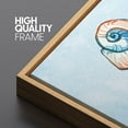 thumbnail image 4 of PixonSign Framed Canvas Print Wall Art Pastel Orange and Blue Seashells Nature Ocean Illustrations Modern Art Nautical Relax/Calm Multicolor Boho Decor for Living Room, Bedroom - 24"x36" Natural, 4 of 5