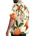 thumbnail image 3 of Peach Men's Casual Poplin Button Down Short Sleeve Shirts for Summer Beach - Unisex, 3 of 6