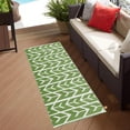 thumbnail image 3 of Outdoor Rug - Folded Design - Recycled Plastic Mat for Patio, Camping, Beach, Balcony, Porch, Deck - Weather, Water, Stain, Lightweight, Fade and UV Resistant - Amsterdam Green & Creme, 3 of 5
