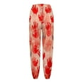 thumbnail image 5 of Xmyrz Halloween High Waisted Pants For Women Sweatpants Printed Elasticity Bloody Winter Lace Up Trendy Tapered Lounge Pants Casual Trouser, 5 of 5