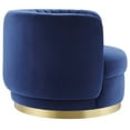 thumbnail image 2 of Modway Embrace Tufted Performance Velvet Swivel Chair in Gold/Navy, 2 of 3
