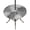 Charcoal, Gray, White, variant on Round Outdoor Tablecloth with Umbrella Hole and Zipper, Blue Teal Palm Leaves Tablecloth with Elastic Waterproof, Summer Botanical Tropical Leaf Patio Table Covers for 55" - 60" Picnic Pool Tables