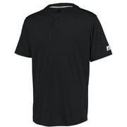 Russell Adult Performance Two-Button Solid Jersey, Black - Medium