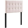 thumbnail image 1 of Modway Lily Tête de Lit Simple Capitonnée en Velours de Performance, Rose, 1 of 5