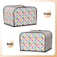 thumbnail image 2 of KLL Colorful Rabbit Print 4 Slice Toaster Dust Covers Kitchen Small Appliance Cover with 2 Pockets,Can hold Jam Spreader Knife & Toaster Tongs (12.4 x 10.6 x 8.2), 2 of 6