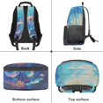 thumbnail image 6 of Yuyamidu Blue Pink Axolotl School Backpack for Kids Boys Girls 10-12 Years Old Cute Secondary School Bag with Two Side Pockets, 6 of 7