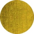 thumbnail image 1 of Ahgly Company Indoor Round Oriental Yellow Industrial Area Rugs, 6' Round, 1 of 4