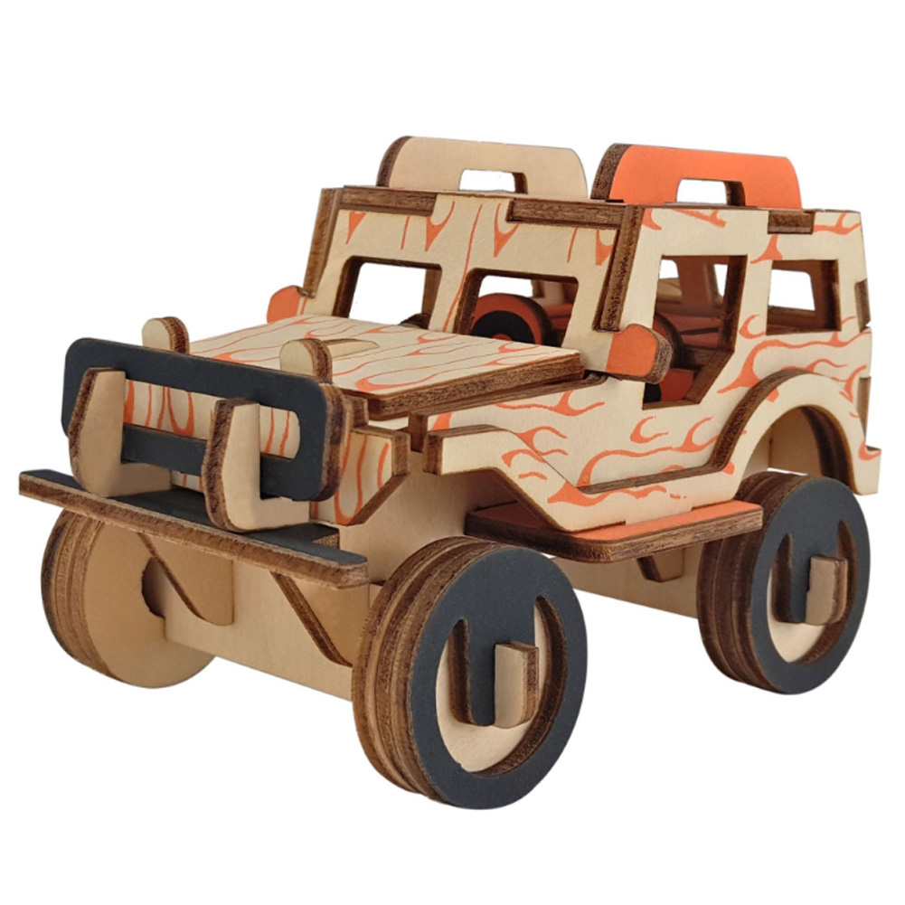 Polishing Woodcraft Assembly Kit DIY Car Model Car Model Wooden, Woodcraft Assembly Kit, for Boy Children