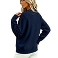thumbnail image 4 of yillto Womens Fleece Sweatshirts Fuzzy Sherpa Long Sleeve Warm Soft Tops Crewneck Pullover Clothes, 4 of 6