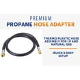 thumbnail image 5 of Flame King Thermo Plastic Hose Assembly for LP and Natural Gas, 40", 3/8 inch ID, 5 of 8