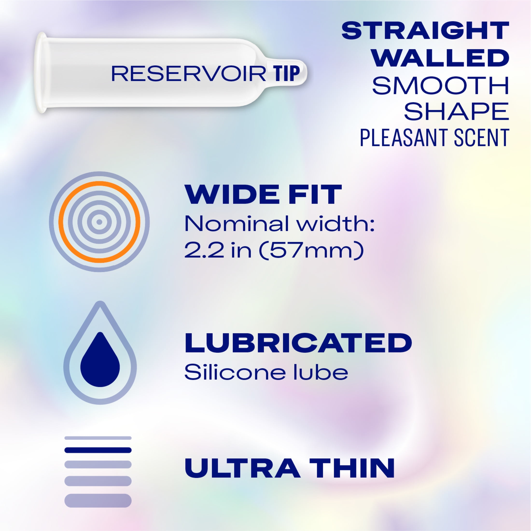 Durex Air Condoms, Extra Thin, Transparent Natural Rubber Latex Condoms for Men, Wide Fit, FSA & HSA Eligible, 10 Count