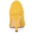 thumbnail image 4 of BLISSFUL STEP Women's Flower Pointed Toe Stiletto Heels Pumps Yellow 8.5, 4 of 6