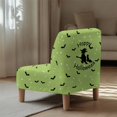 thumbnail image 5 of HELLHERO Elastic Dustproof Accent Chair Washable Slipcover for Armless Accent Chairs, Armless Accent Chair Protector Witch Bat Pattern, 5 of 8