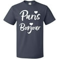 thumbnail image 3 of Inktastic Paris Bonjour with Hearts in White Text T-Shirt, 3 of 5