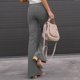 thumbnail image 5 of Pantalones Acampanados De Talle Alto Para Mujer, Diseño De Bolsillos Color Puro Pantalones Acampanados Con Parte Inferior De Campana Para Mujer Otoño Invierno Para Uso Diario ANGGREK  No, 5 of 5