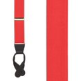thumbnail image 2 of Suspender Store Mens French Satin Button Suspenders - 1.5 Inch Wide Red 42" for 5'0" to 5'9" tall, 2 of 4