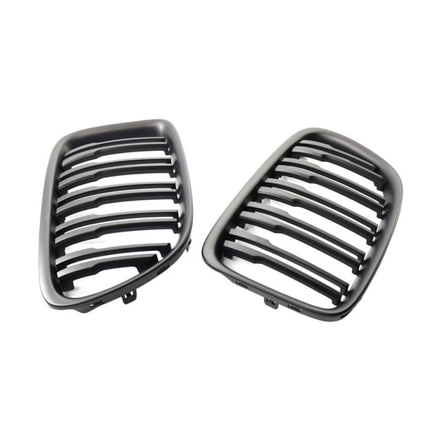 Rejillas delanteras,Piezas de accesorios de radiador de parachoques delantero de rejilla,diseño de parrillas de carrocería reemplazo de riñón de carreras, Black Ensamblaje de shamjiam Rejillas delanteras