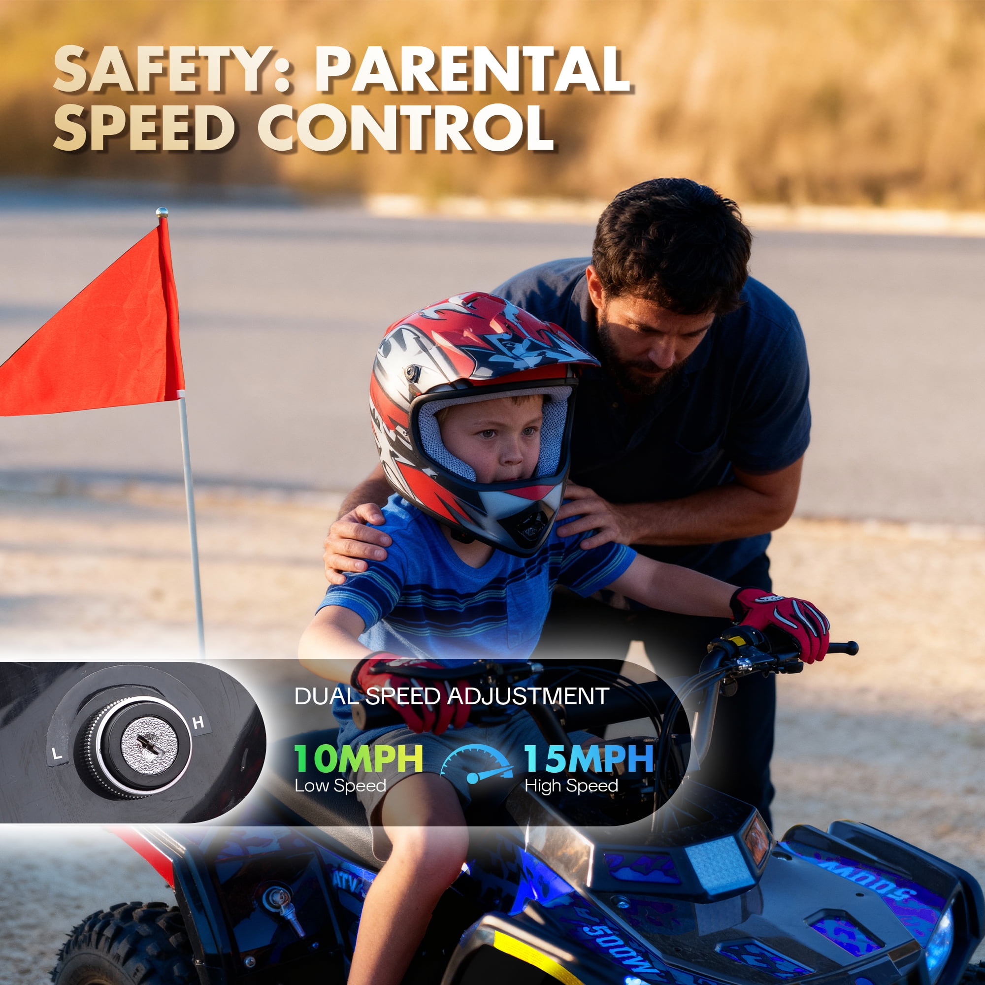HOVER HEART Electric ATV, 36V 500W Powerful Motor, 8-10 Mile Range, Dual Suspensions