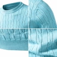 thumbnail image 3 of Smsaxvxz Men's Knit Sweater Slim Fit Crew Neck Long Sleeve Lightweight Pullover Tops Casual Fall Winter Clothing 2026 Sky Blue 2XL, 3 of 6