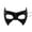 A002- White, variant on Masquerade Mask Black Bow Shaped Half Eye Cover for Halloween Party Event Accessory for Adults