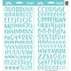 Abigail Font Cardstock Alpha Stickers 6"X13" 2/Pkg-Swimming Pool – image 1 sur 1