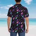 thumbnail image 6 of Fotbe Colorful Guitar Hawaiian Shirt for Men Unisex Summer Beach Casual Short Sleeve Cotton Linen Button Down Shirts-Small, 6 of 9