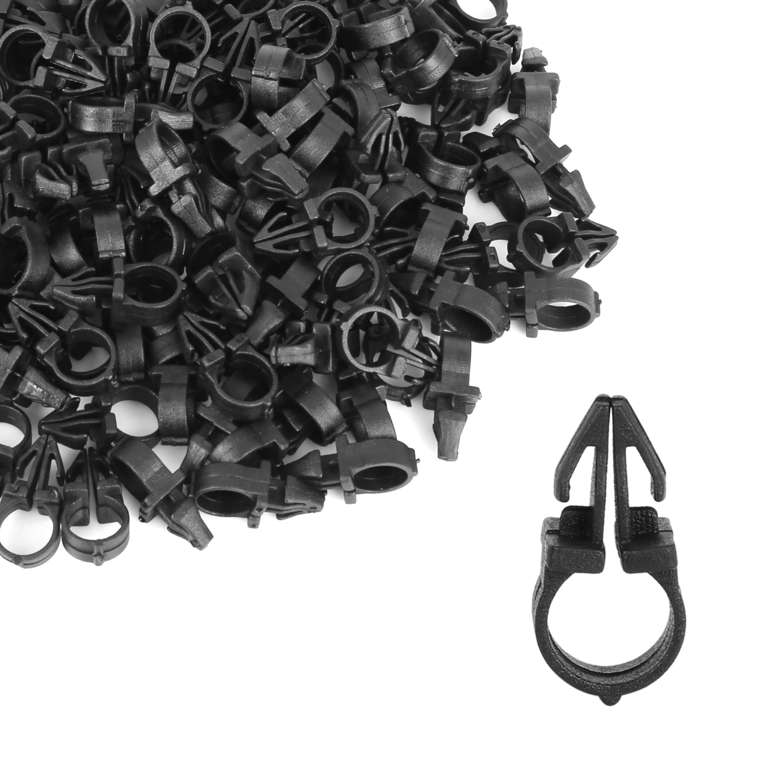 150pcs 12.4x25.5mm Universal Plastic Car Petrol Line Hose Wiring Harness Clip