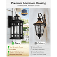 thumbnail image 6 of OPAXIS Motion Sensor Outdoor Wall Light, Adjustable Sensing Range Outside Lights for House, Black Dawn to Dusk Sconce Lights for Patio, Anti-Rust Waterproof Porch Lantern Wall Mount with Bubble Glass, 6 of 10