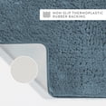 thumbnail image 5 of Plush Absorbent Bath Mat Rug with Anti-Skid Rubber Backing, 34 x 21, Light Blue, by Noble Linens, 5 of 12