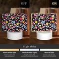 thumbnail image 2 of Rectangular Acrylic Lamp 5.9in×5.9in Luminous Lamp Bedside Lamp Soft And Not Dazzling 3 Kinds Of Light For Bookshelf Desk Nightstand Groovy Flowers (10), 2 of 8