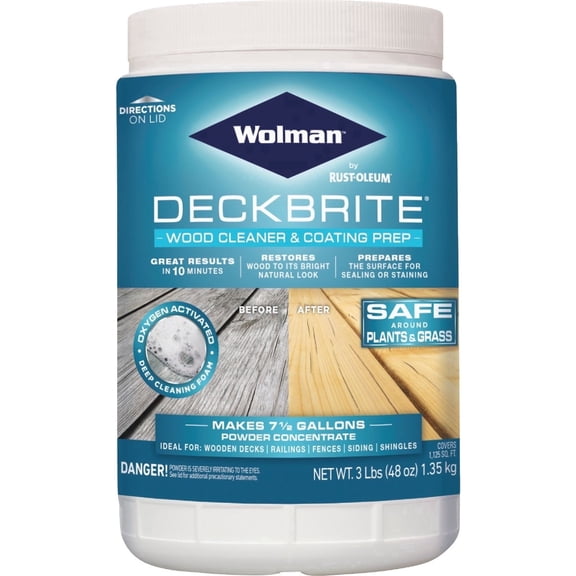 Wolman DeckBrite Transparent Wood Cleaner and Coating Prep 3 lb