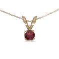 thumbnail image 1 of 14k Yellow Gold Round Garnet Pendant with 18" Chain, 1 of 4
