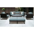 thumbnail image 5 of AMALFI 8 Piece Wicker Patio Furniture Set 08c in Gold and Tangerine, 5 of 7