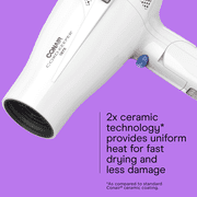 Conair Double Ceramic Travel Hair Dryer, 1875 Watts, Dual Voltage, Folding Handle