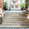 thumbnail image 2 of Safavieh Courtyard Collection CY6062 Stripe Indoor/ Outdoor Non-Shedding Stain Resistant Patio Backyard Area Rug, 8' x 10', Grey / Bone, 2 of 4