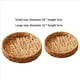 thumbnail image 5 of Cestas Redondas de Mimbre, Cestas de Almacenamiento de Bandeja Tejidas una Mano, Cesta Pequeña de Jacinto de Agua Natural para Mesa de Cocina de Frutas, 5 of 5