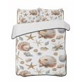 thumbnail image 2 of Seashell Coastal Queen Size Down Alternative Comforter, Lightweight Comforter Quilt Bedding Set with Pillow Shams Summer Beach Ocean Starfish Watercolor All Seasons Bed Comforter Duvet Insert 90"x96", 2 of 7