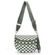 thumbnail image 1 of Cangurera con estampado a cuadros de nailon para mujer 28x14x14 cm, 1 of 6