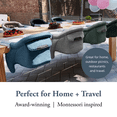 thumbnail image 5 of Inglesina - Fast Table Chair with Fast Tray: Hook On Portable High Chair for Babies and Toddlers, Damage Free Travel Booster Seat for Restaurant Use - Includes Snap On Tray, Stone Gray Mélange, 5 of 6