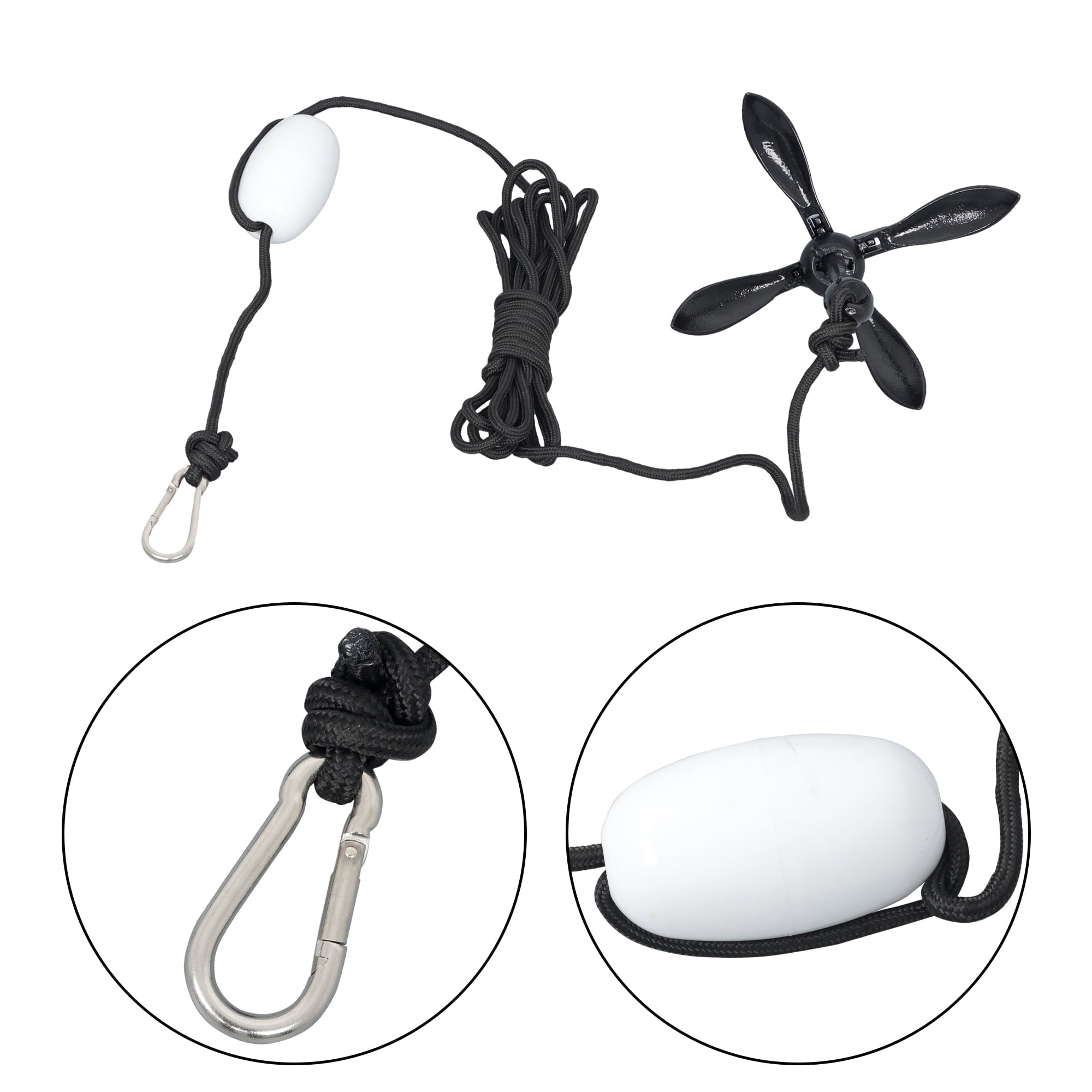 labwork Lounsweer 2 Pack Marine Kayak Anchor Kit Grapnel Anchor Kit Folding Grapnel Anchor Boat Anchor with Foldable Claw Kayak Fishing Accessories for Small Boats Kayak Canoes Motorboat Paddle