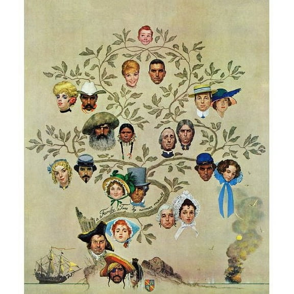 Marmont Hill "Family Tree" by Norman Rockwell Painting Print on Canvas