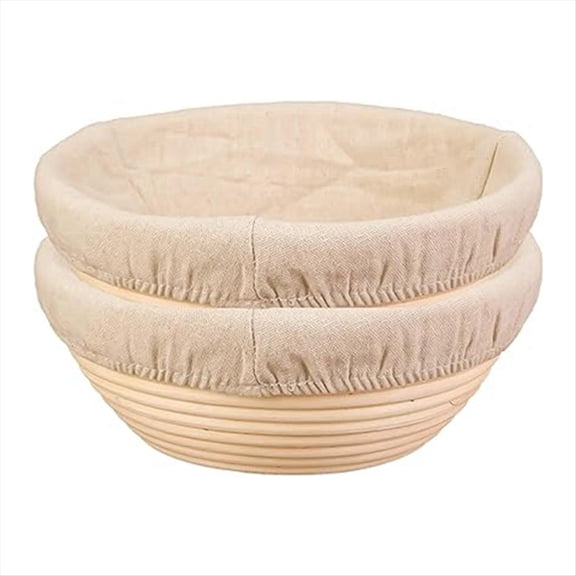 2PCS Bread Proofing Basket Cloth Cover Combination, Protection Basket, Baking Bowl for Sourdough Fermentation